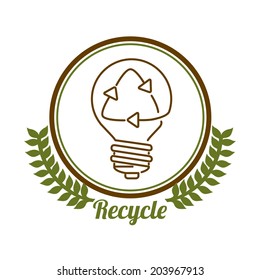 Ecology design over white background, vector illustration