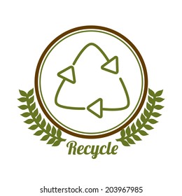 Ecology design over white background, vector illustration