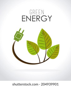Ecology design over white background, vector illustration