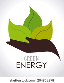 Ecology design over white background, vector illustration