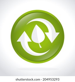 Ecology design over white background, vector illustration