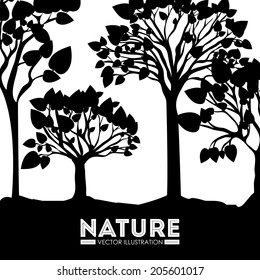 Ecology design over white background, vector illustration