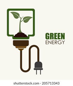 Ecology design over white background, vector illustration