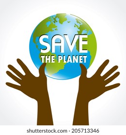 Ecology design over white background, vector illustration
