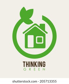 Ecology design over white background, vector illustration