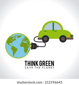Ecology design over white background, vector illustration