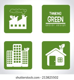 Ecology design over white background, vector illustration