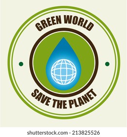 Ecology design over white background, vector illustration
