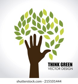 Ecology design over white background, vector illustration