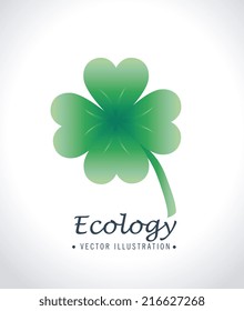 Ecology design over white background, vector illustration