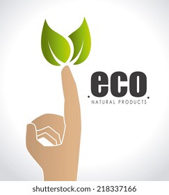 Ecology design over white background, vector illustration