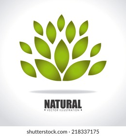 Ecology design over white background, vector illustration