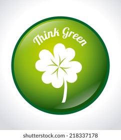 Ecology design over white background, vector illustration