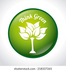 Ecology design over white background, vector illustration
