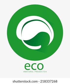 Ecology design over white background, vector illustration