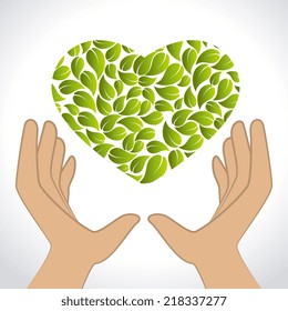 Ecology design over white background, vector illustration