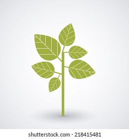 Ecology design over white background, vector illustration