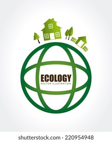 Ecology design over white background, vector illustration