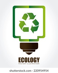 Ecology design over white background, vector illustration