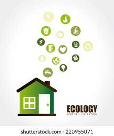 Ecology design over white background, vector illustration