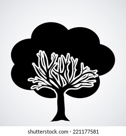 Ecology design over white background, vector illustration