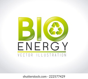 Ecology design over white background, vector illustration