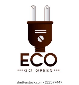 Ecology design over white background, vector illustration