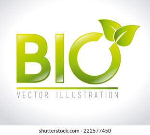 Ecology design over white background, vector illustration
