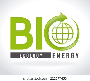 Ecology design over white background, vector illustration