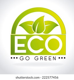 Ecology design over white background, vector illustration