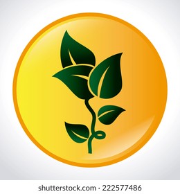 Ecology design over white background, vector illustration