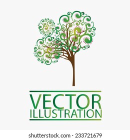 Ecology design over white background, vector illustration