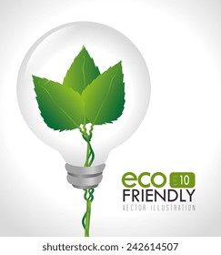 Ecology design over white background, vector illustration
