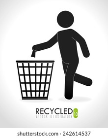 Ecology design over white background, vector illustration