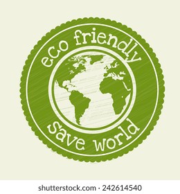 Ecology design over white background, vector illustration