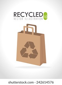 Ecology design over white background, vector illustration