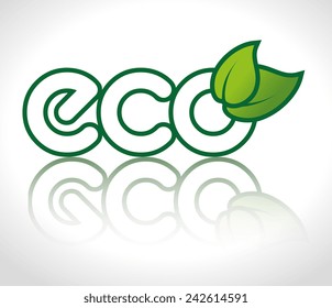Ecology design over white background, vector illustration