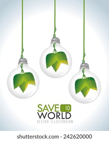 Ecology design over white background, vector illustration.