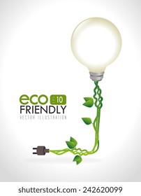 Ecology design over white background, vector illustration.