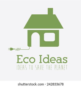 Ecology design over white background, vector illustration.