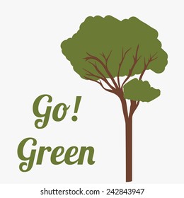 Ecology design over white background, vector illustration.