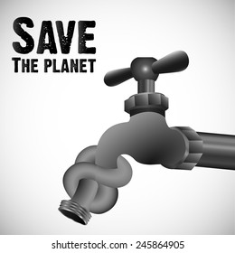 Ecology design over white background, vector illustration.