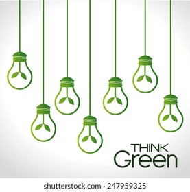 Ecology design over white background, vector illustration.