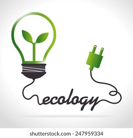 Ecology design over white background, vector illustration.