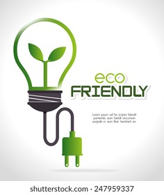 Ecology design over white background, vector illustration.