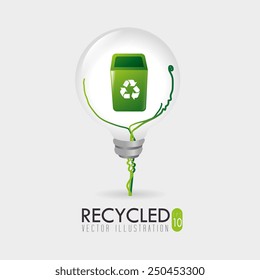 Ecology design over white background, vector illustration.