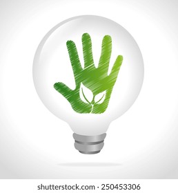 Ecology design over white background, vector illustration.