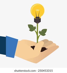 Ecology design over white background, vector illustration.