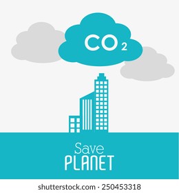 Ecology design over white background, vector illustration.