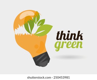 Ecology design over white background, vector illustration.